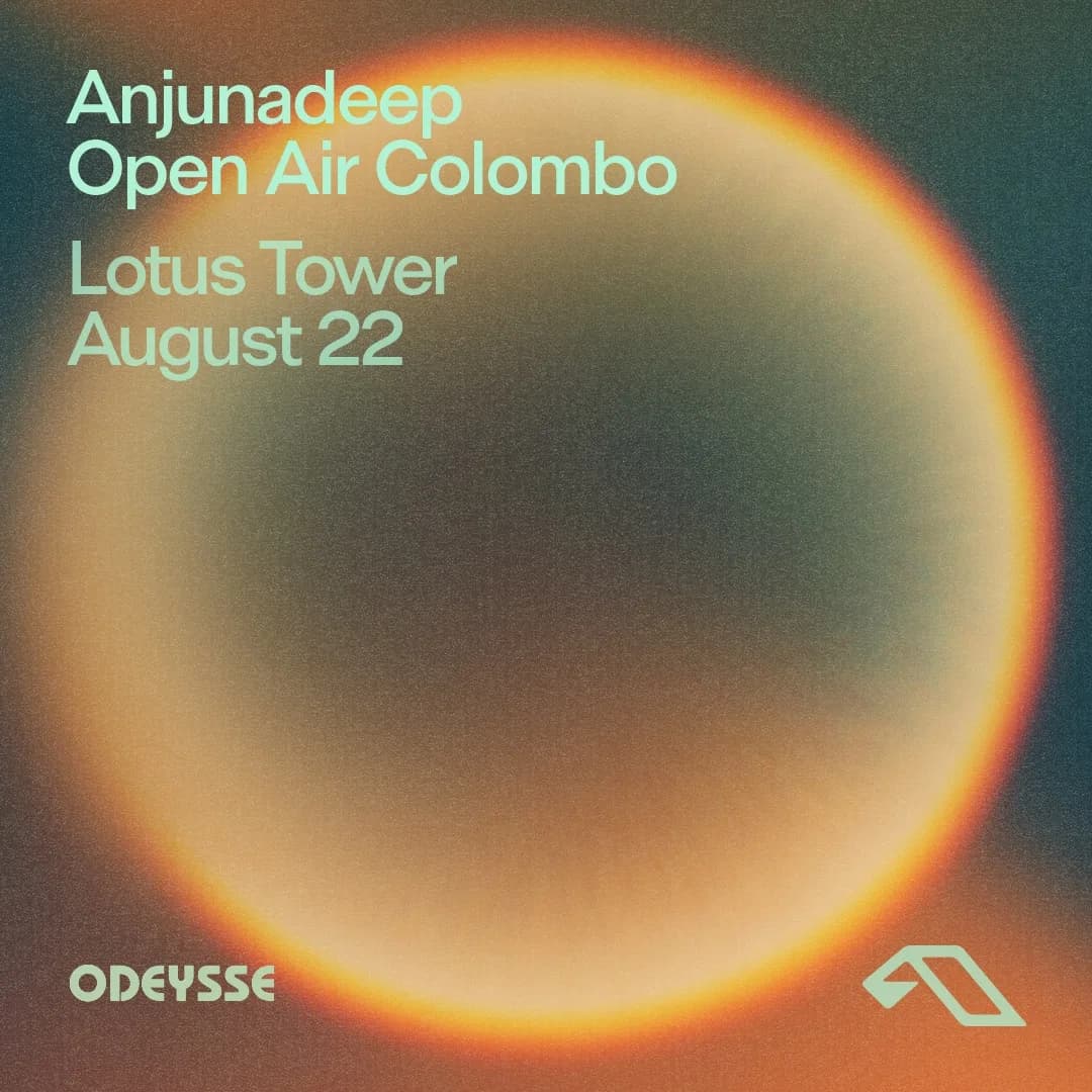 Anjunadeep Open Air Colombo debut poster — Lotus Tower