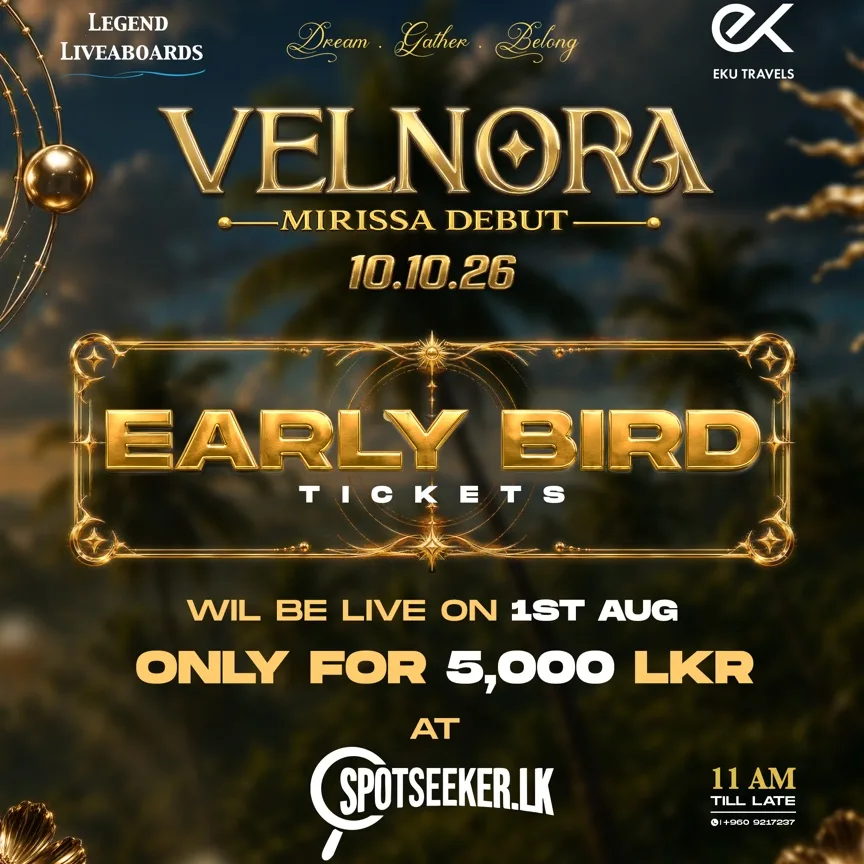 Velnora Mirissa festival poster — Ibiza Mirissa