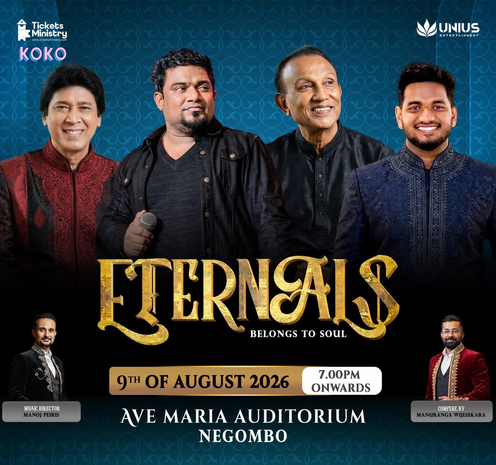 ETERNALS Belongs to Soul concert poster — Ave Maria Convent Auditorium, Negombo